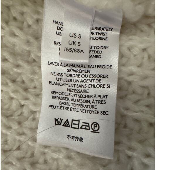 Pilcro Anthropologie Devenne Pointelle Knitted Pullover Small Ivory Sweater‎ - Picture 7 of 8